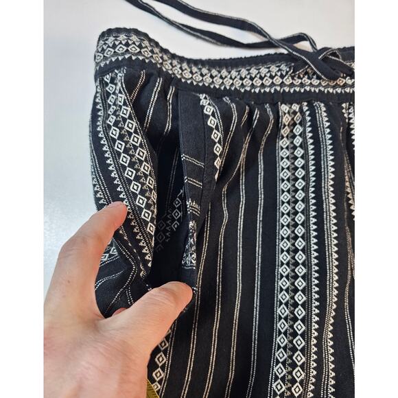 Anthropologie patch pocket ankle crop pants drawstring waist boho comfort small - Picture 7 of 11
